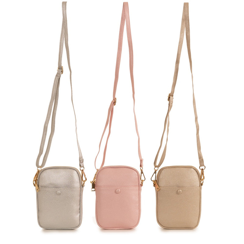 Peachy Metallic Crossbody