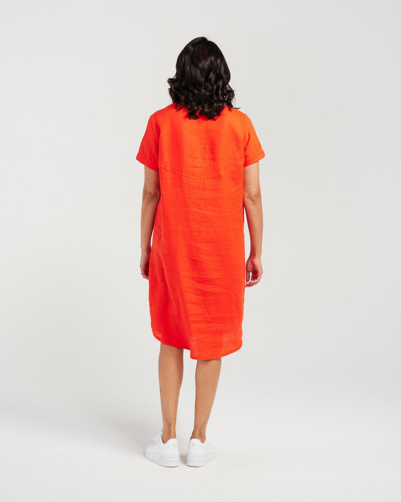 Panelled Linen Dress