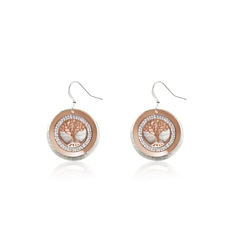 Drop tree of life earrings