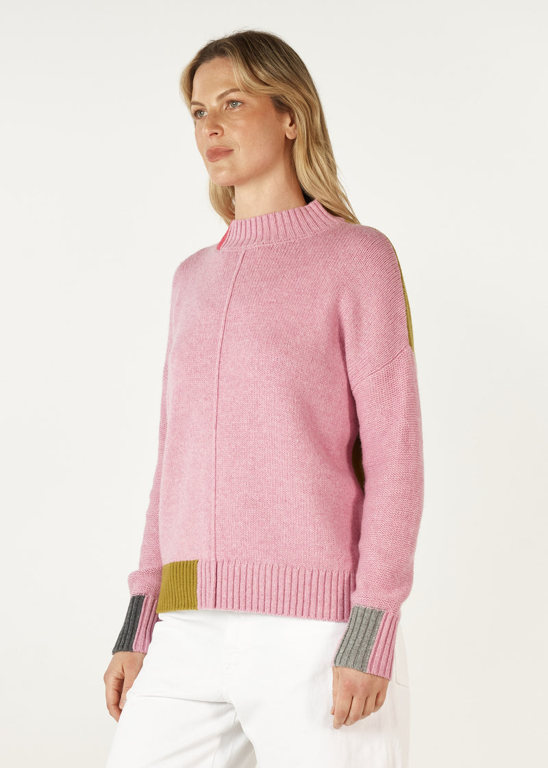 Colour Block Trim Jumper