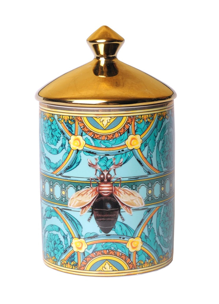 Candle In Jar Bee Teal